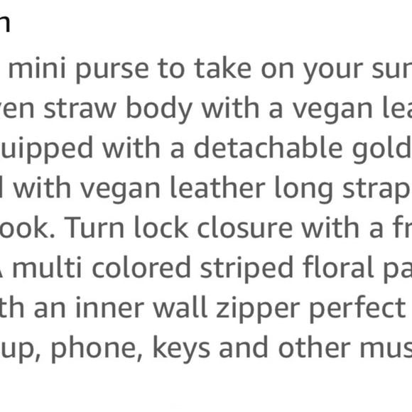 Natural/Ivory Sift Straw Purse w/Chain - Picture 12 of 16